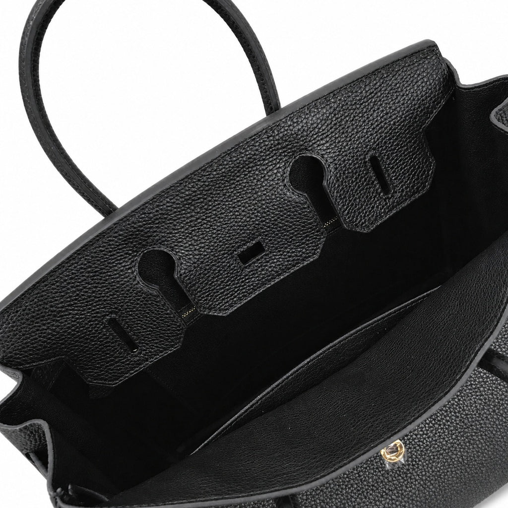 Birkin Retourne in Noir Togo Leather with Contrast Interior (Gold Hardware)