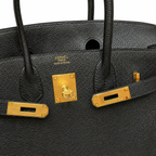 Birkin 30 Retourne in Noir Togo Leather (Gold Hardware)