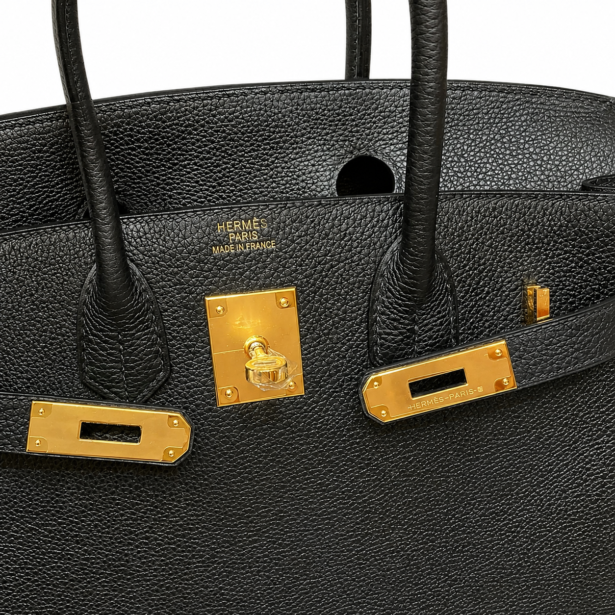 Birkin 30 Retourne in Noir Togo Leather (Gold Hardware)