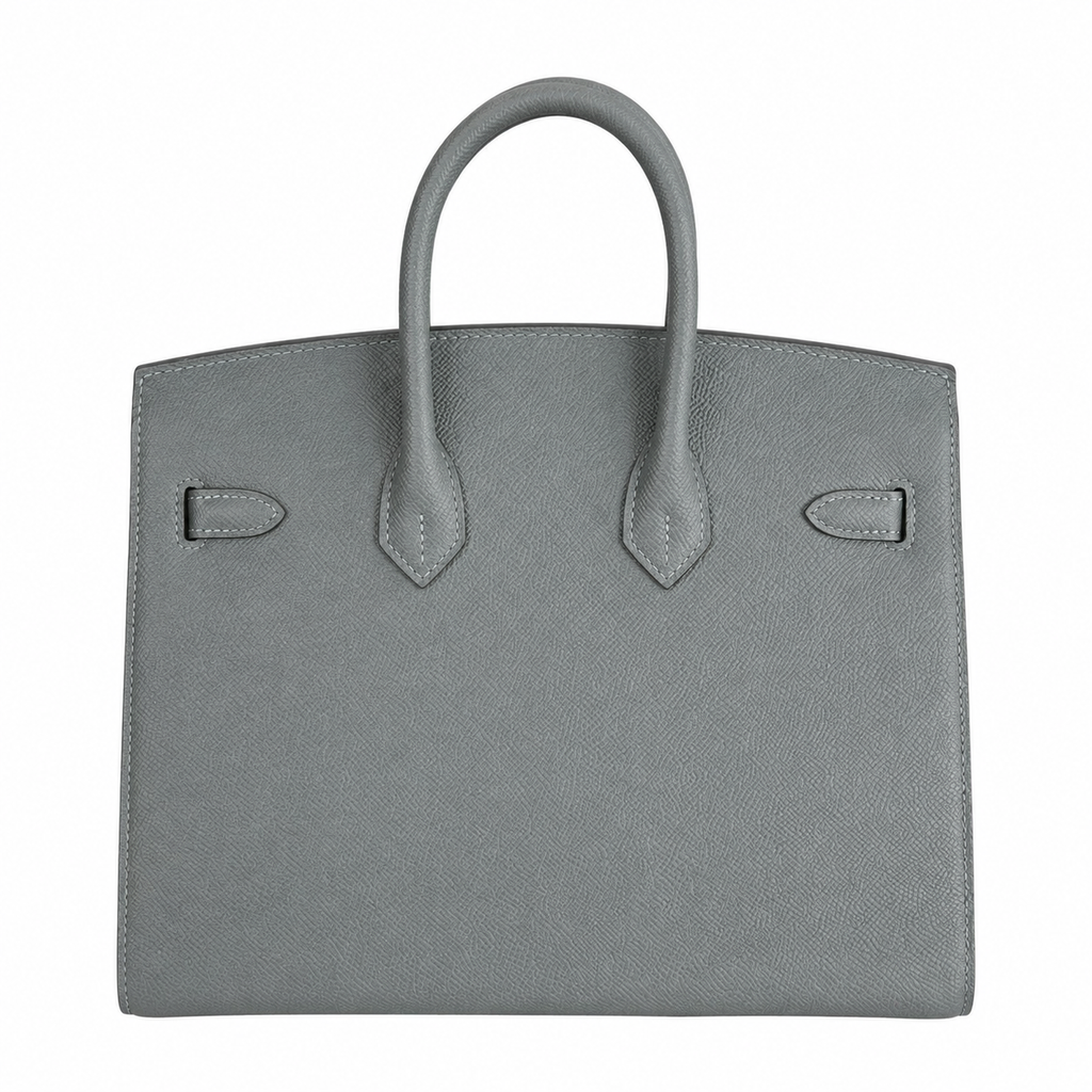 Birkin 25 Sellier 63 Vert Amande Epsom Silver Hardware