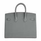 Birkin 25 Sellier 63 Vert Amande Epsom Silver Hardware
