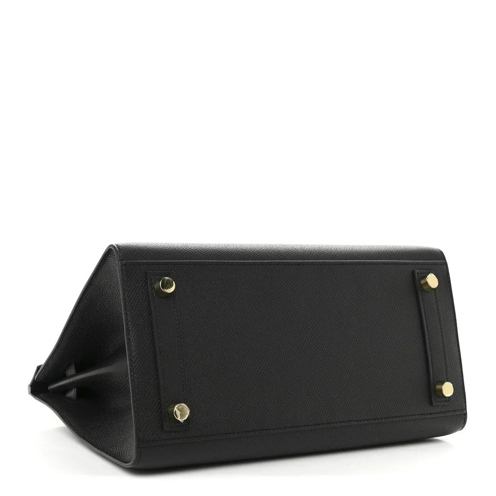 Birkin Sellier 25 Black Epsom Leather Gold Hardware