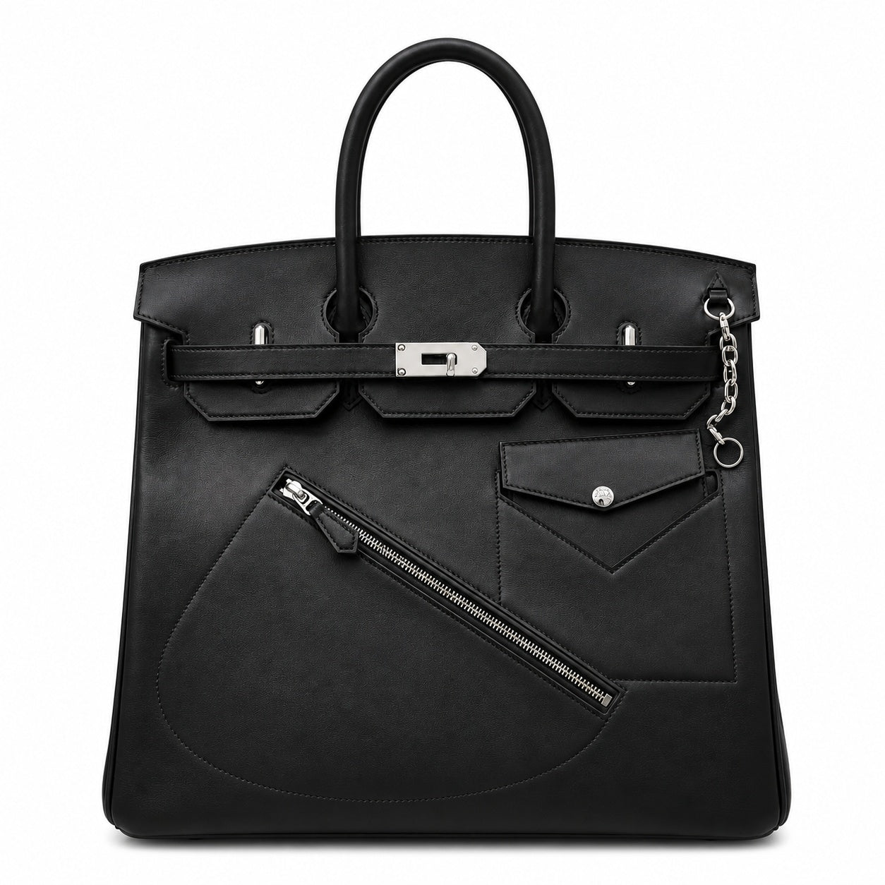 Birkin 40 Rock Sellier in Noir Swift Leather (Palladium Hardware)