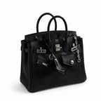 Birkin 25 Rock Sellier in Noir Swift Leather (Palladium Hardware)