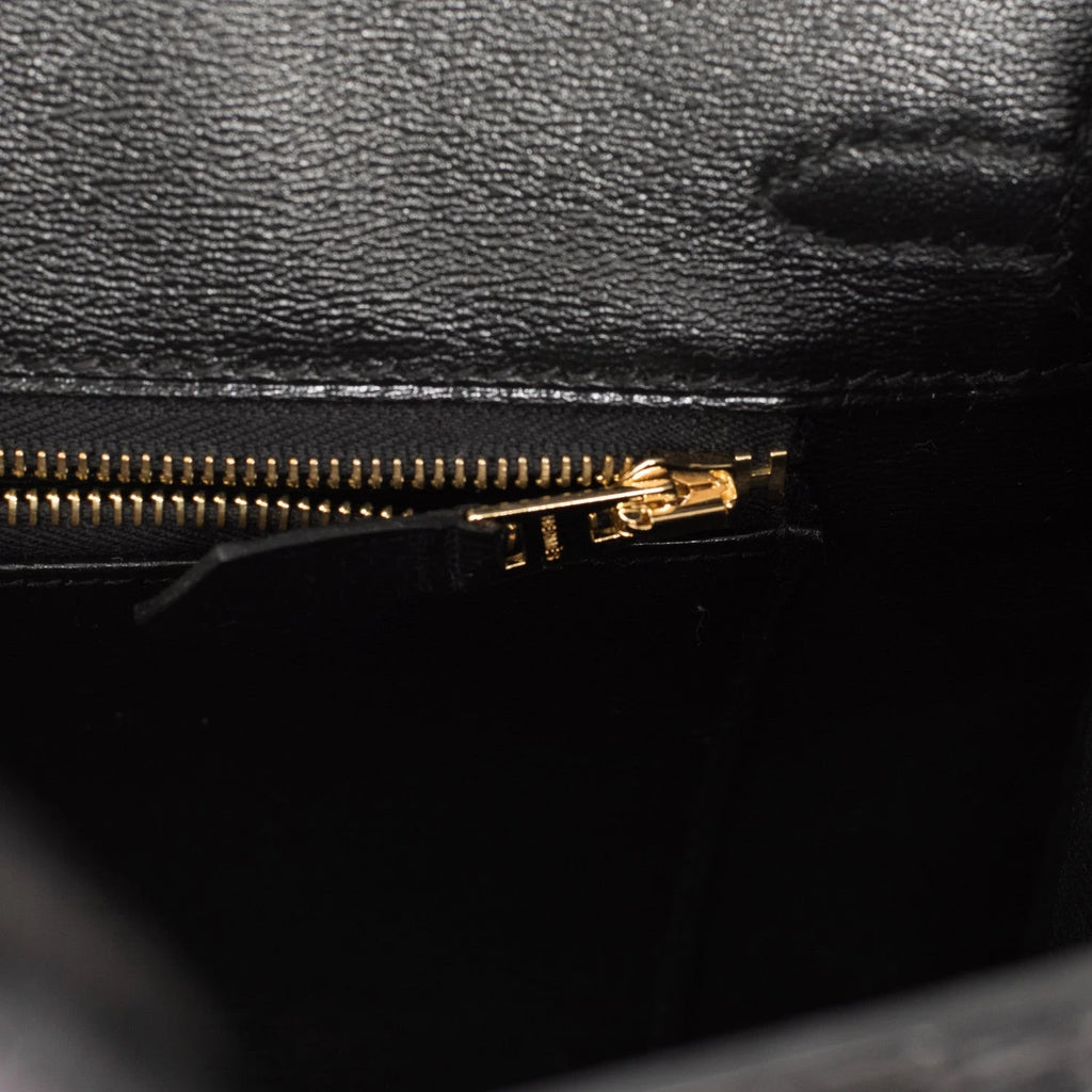 Black Matte Alligator Baby Birkin 20cm Gold Hardware
