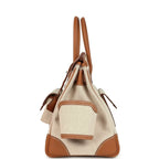 Birkin Cargo 35 Gold Swift and Gold-Ecru Toile H Canvas Palladium Hardware
