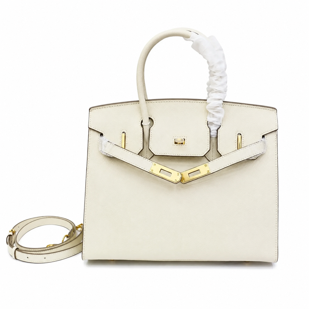 Birkin Style 25/30 Sellier in Craie Epsom Leather (Gold Hardware)