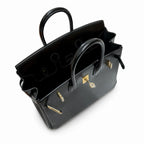 Birkin 25 in Noir Boxcalf Leather (Gold Hardware)