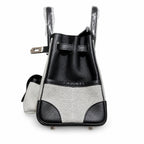 Birkin Cargo 25 Black Leather and Ecru Canvas Multi-Pocket Mini Bag