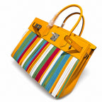 Birkin 30cm HSS Edition in Amber Yellow with Rainbow Swift Fringe