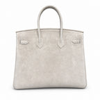 Birkin 35 Retourne in Etoupe Suede Grizzly (Gold Hardware)