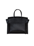 Birkin à l'envers, black canvas & all black colorway