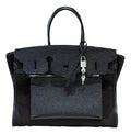 Birkin à l'envers, black canvas & all black colorway