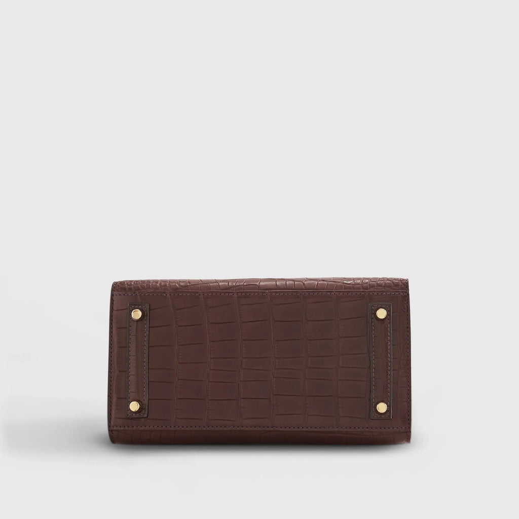 Birkin 20 Alligator Havane Gold Hardware Matte
