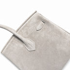 Birkin 35 Retourne in Etoupe Suede Grizzly (Gold Hardware)