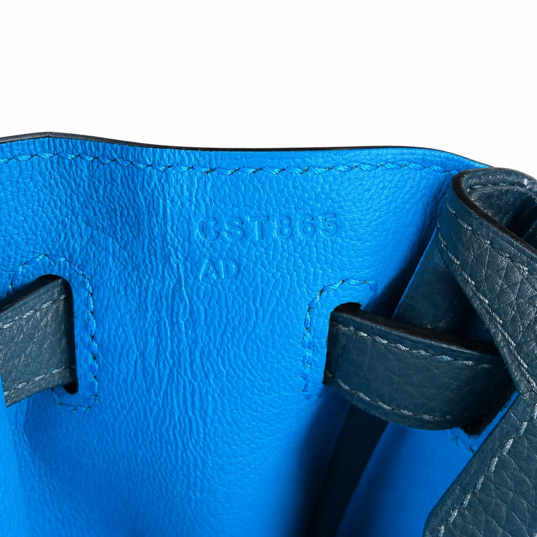 Mini Birkin 25cm Officier Edition in Cypress Green Togo & Swift Calfskin