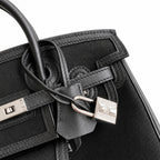 Birkin Cargo 25 All Black Swift Leather and Canvas Multi-Pocket Bag