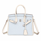 Birkin 25/30 Retourne Bi-Color in Bleu Brume and Craie Togo Leather (Palladium Hardware)