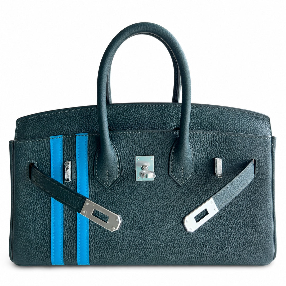 Mini Birkin 25cm Officier Edition in Cypress Green Togo & Swift Calfskin