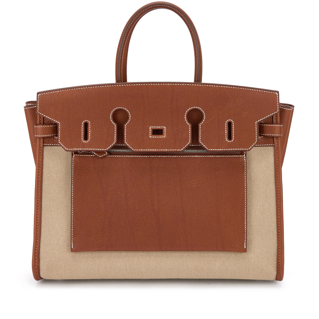 Birkin 35 L'Envers Edition Fauve Barenia Faubourg Palladium Hardware