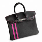 Mini Birkin 25cm Officier Edition in Chocolate Brown Togo & Pink Swift Calfskin