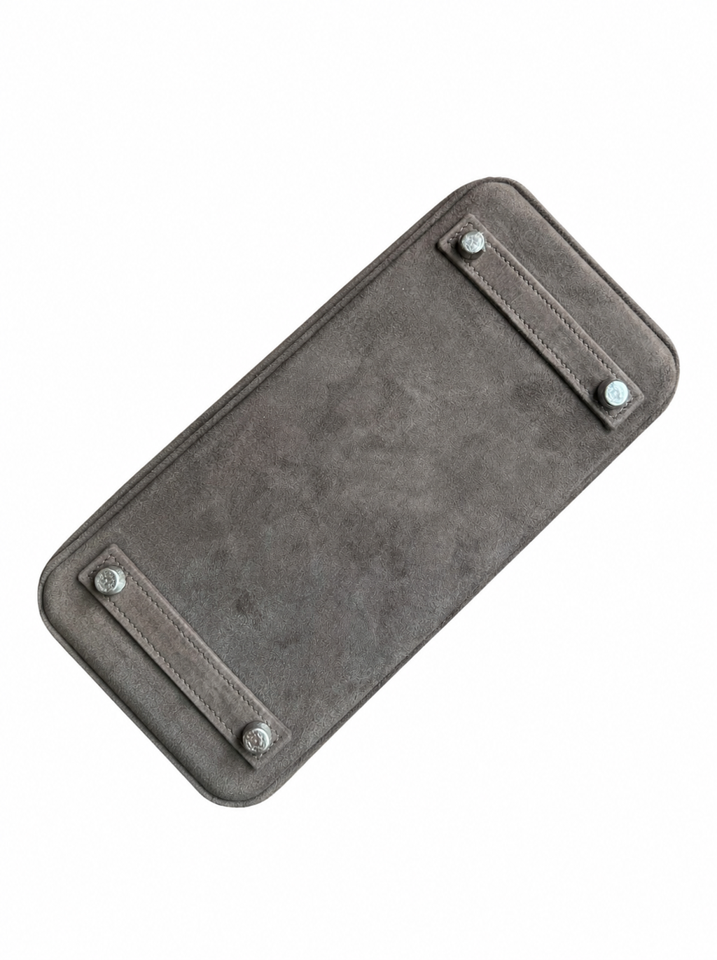Birkin 25 Retourne in Grey Suede Grizzly (Palladium Hardware)