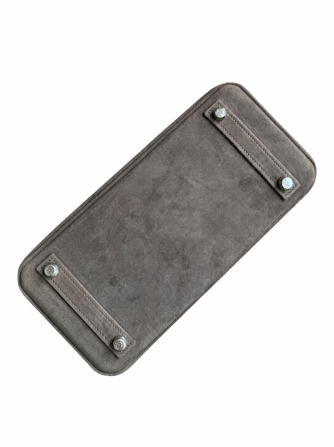 Birkin 25 Retourne in Grey Suede Grizzly (Palladium Hardware)