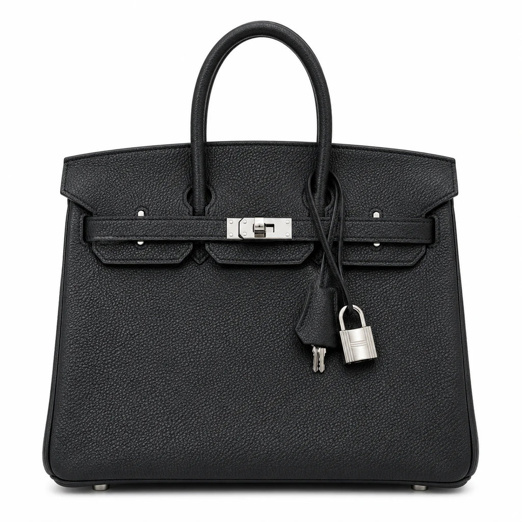 Birkin Retourne in Noir Togo Leather with Contrast Interior (Palladium Hardware)