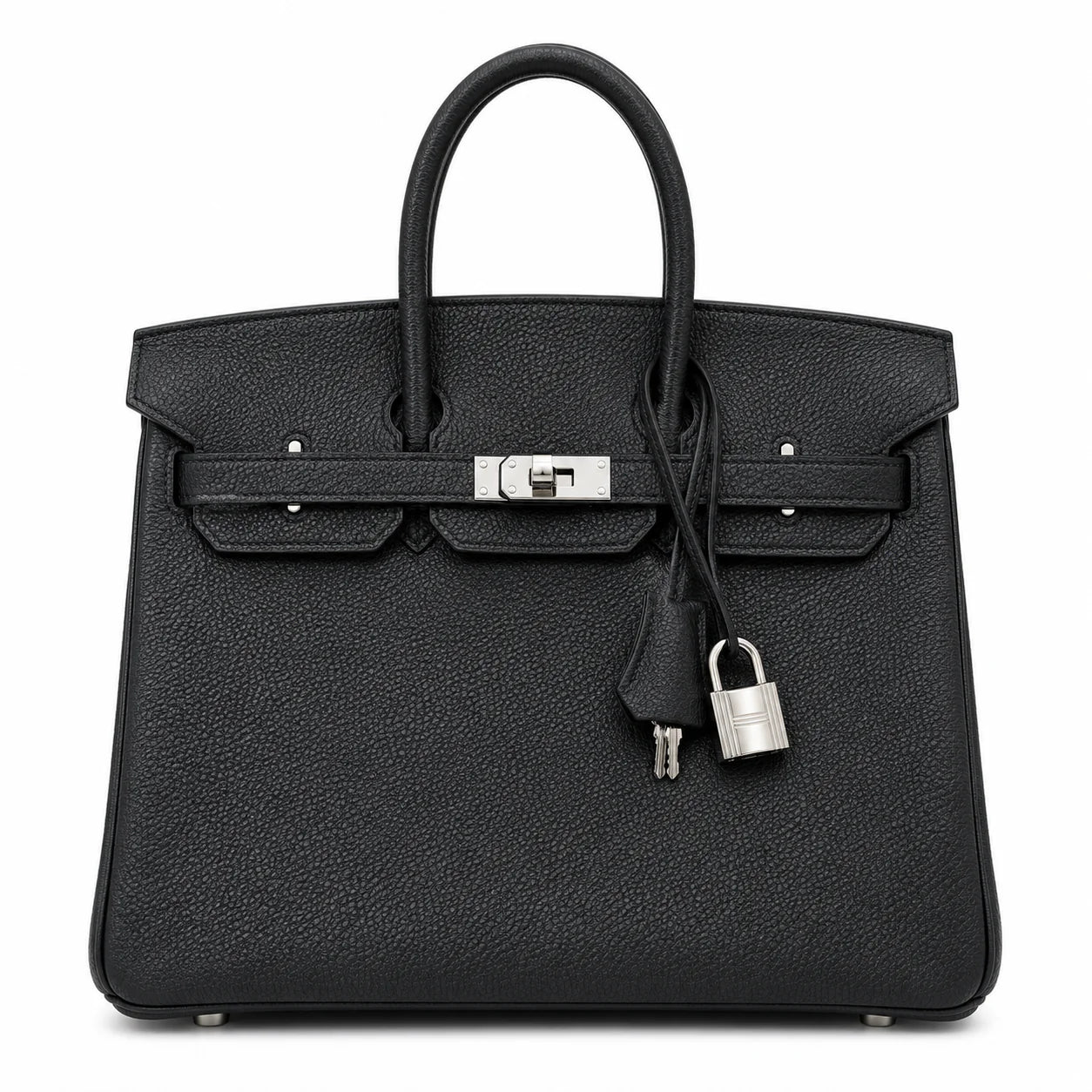 Birkin Retourne in Noir Togo Leather with Contrast Interior (Palladium Hardware)