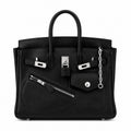 Birkin 25 Rock Sellier in Noir Swift Leather (Palladium Hardware)