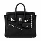 Birkin 25 Rock Sellier in Noir Swift Leather (Palladium Hardware)