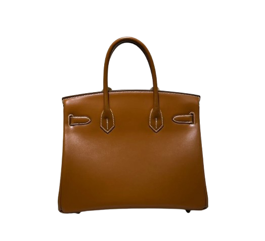Birkin 30 Sellier in Gold Boxcalf Leather (Palladium Hardware)