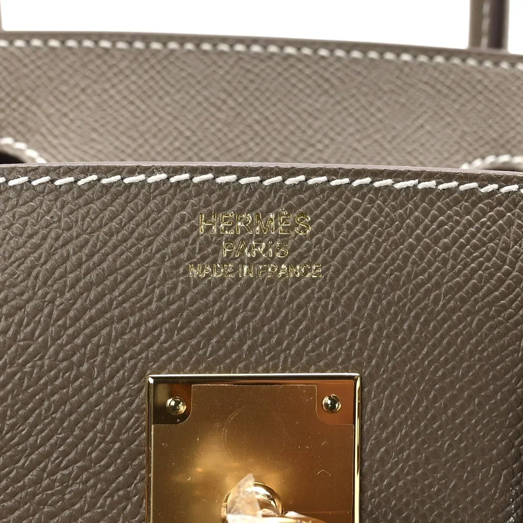 Birkin Sellier 30 Etoupe Epsom Quilted Epsom Leather