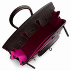 Mini Birkin 25cm Officier Edition in Chocolate Brown Togo & Pink Swift Calfskin
