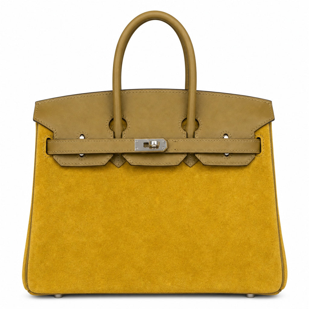 Mini Birkin 25cm Grizzly Edition in Weimaraner Beige & Suede (Silver Hardware)