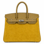 Mini Birkin 25cm Grizzly Edition in Weimaraner Beige & Suede (Silver Hardware)
