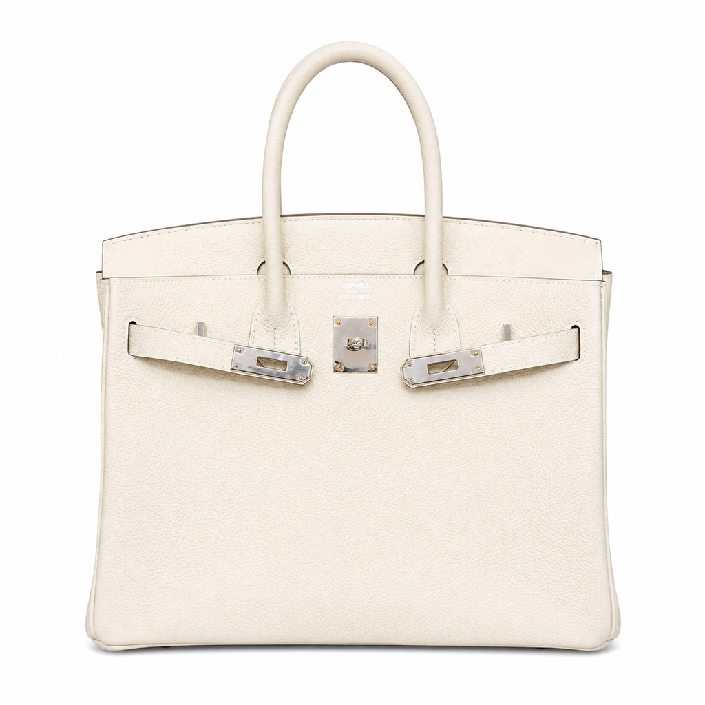 Birkin 30 Retourne in Craie Togo Leather (Palladium Hardware)