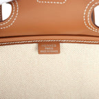 Birkin Cargo 35 Gold Swift and Gold-Ecru Toile H Canvas Palladium Hardware