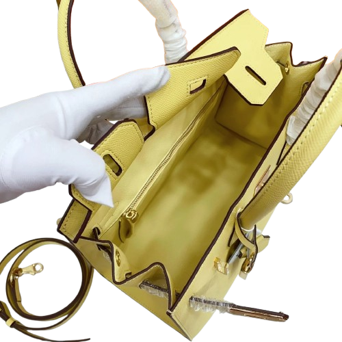 Birkin Style 25/30 Sellier in Lime Epsom Leather (Gold Hardware)