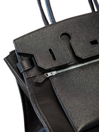 Birkin à l'envers, black canvas & all black colorway