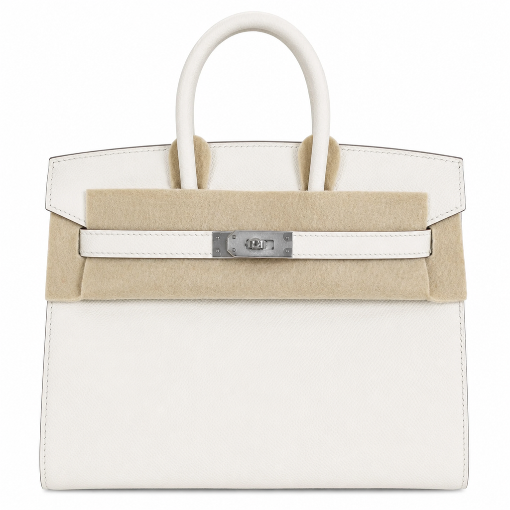 Birkin 25 Sellier 10 Craie Epsom Silver Hardware