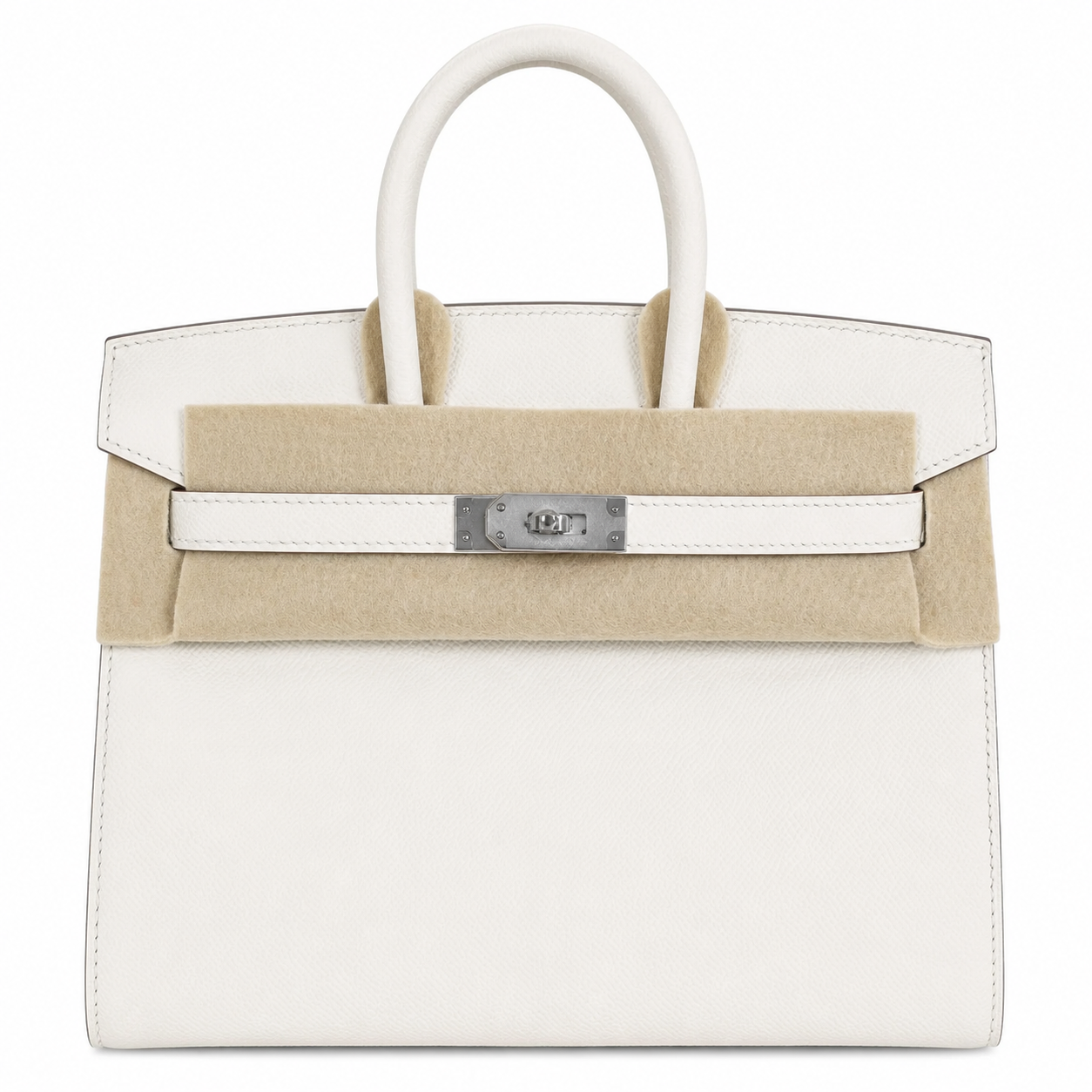 Birkin 25 Sellier 10 Craie Epsom Silver Hardware