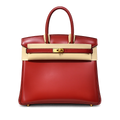 Birkin 25 Sellier in Rouge H Boxcalf Leather (Gold Hardware)
