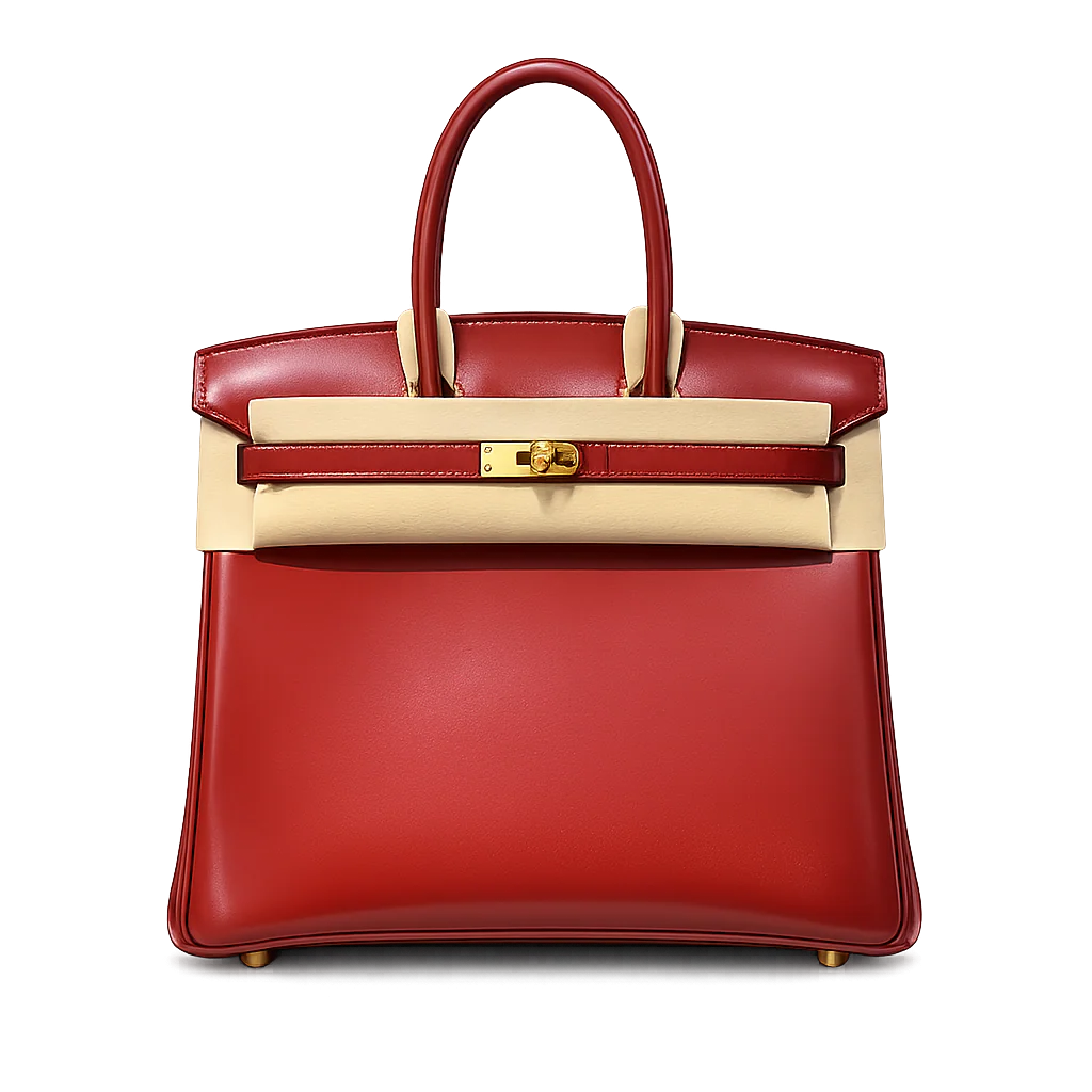 Birkin 25 Sellier in Rouge H Boxcalf Leather (Gold Hardware)