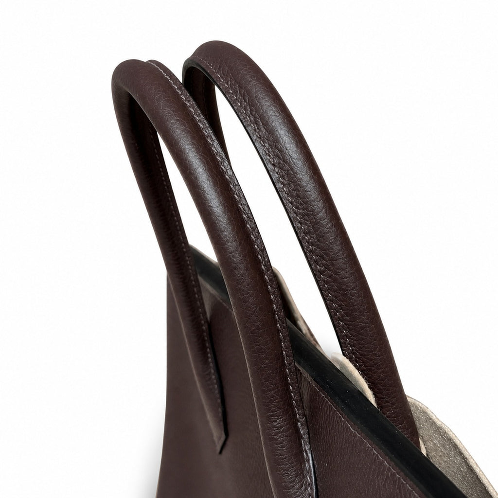 Large Birkin HAC 40cm Men's Tote in Premium Chocolate Brown Togo Cowhide