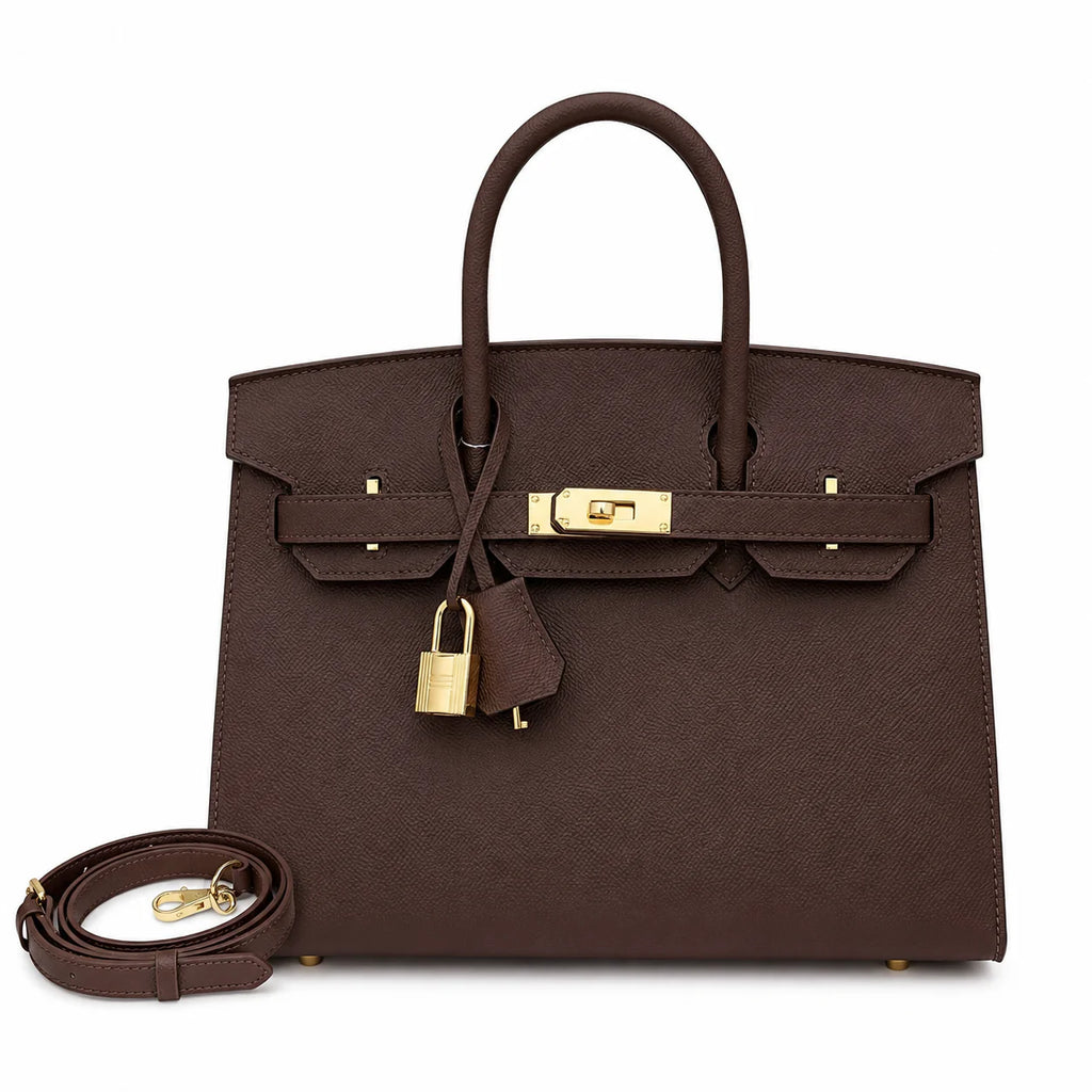 Birkin Style 25/30 Sellier in Chocolat Epsom Leather (Gold Hardware)