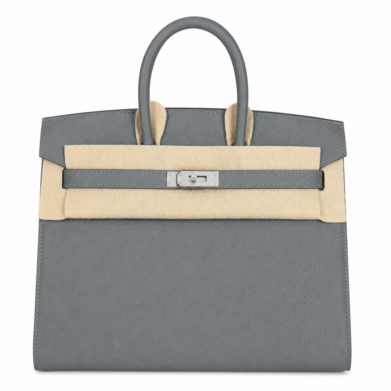 Birkin 25 Sellier 63 Vert Amande Epsom Silver Hardware