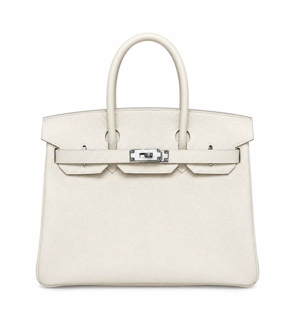 Birkin 30 Retourne in Craie Togo Leather (Palladium Hardware)