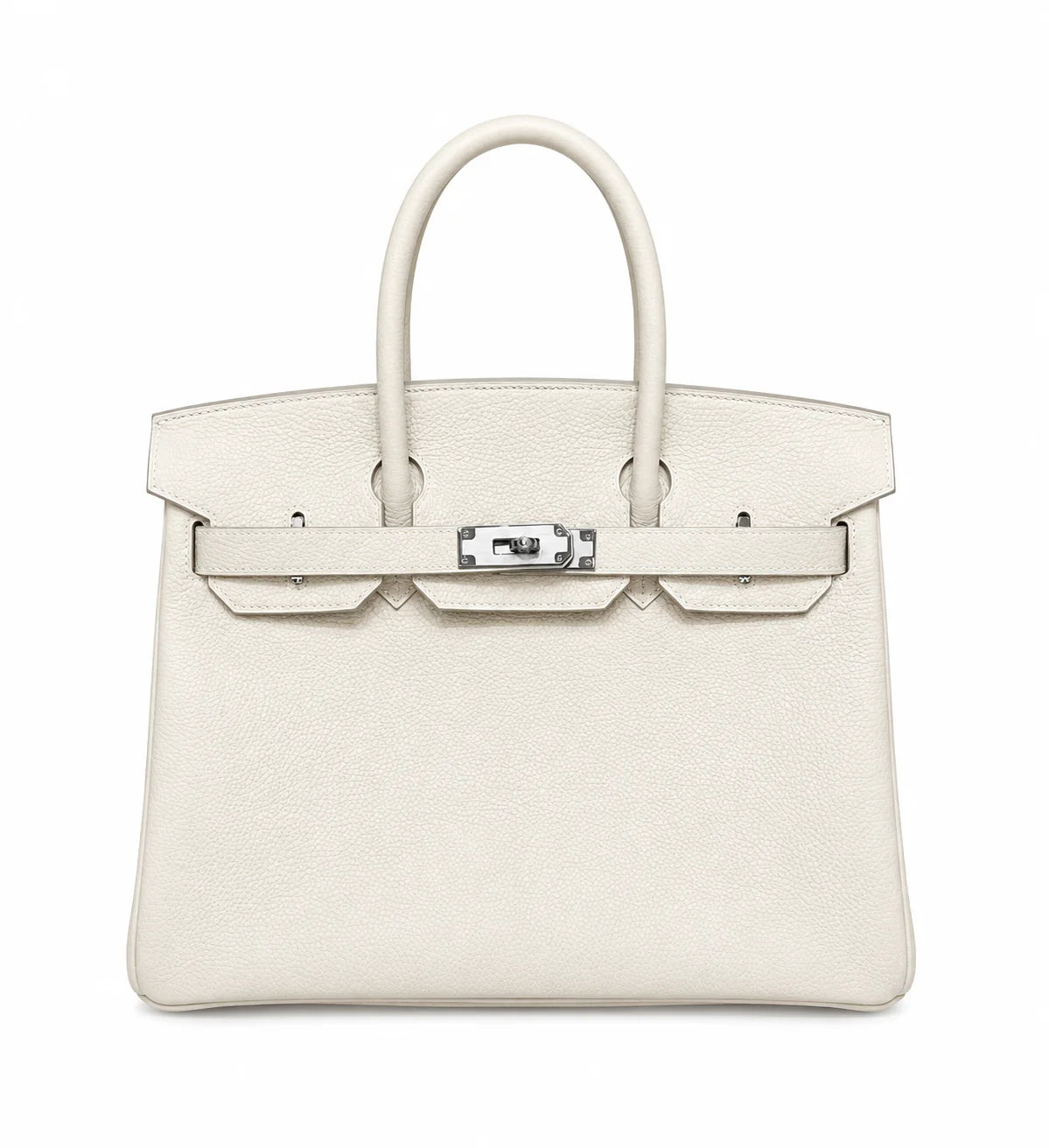 Birkin 30 Retourne in Craie Togo Leather (Palladium Hardware)