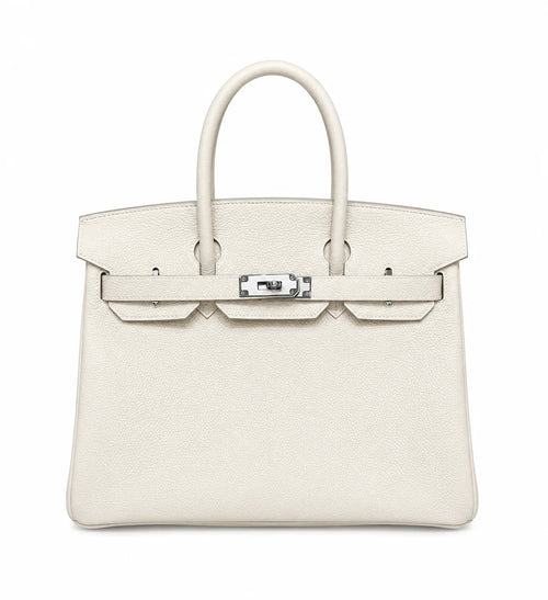 Birkin 30 Retourne in Craie Togo Leather (Palladium Hardware)
